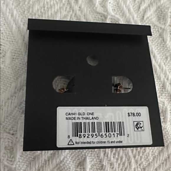 NWT Coach Script Small Hoop Earrings - Picture 3 of 3